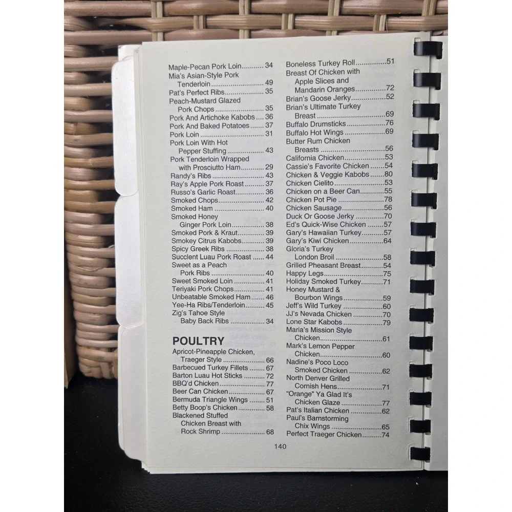 Traeger Cookbook Taste The Difference 2008 Spiral Bound Soft Cover